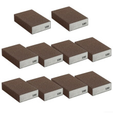 Sanding Foam Pads Ten Pack For Polishing Flexible Abrasive Blocks With Seven Grit Options Including 180 Grit