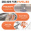 Mini Sponge Mop Foldable SelfSqueeze Wet Dry Use for Kitchen Bathroom Small Spaces Orange 2 3