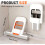 Mini Sponge Mop Foldable SelfSqueeze Wet Dry Use for Kitchen Bathroom Small Spaces Orange 2 5