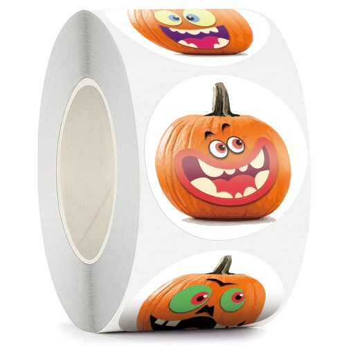 Αυτοκόλλητα Halloween, Λεία Επιφάνεια με Ζωντανά Χρώματα, Διακοσμητικά Σχέδια Χωρίς