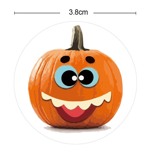 Αυτοκόλλητα Halloween, Λεία Επιφάνεια με Ζωντανά Χρώματα, Διακοσμητικά Σχέδια Χωρίς 1