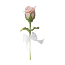 Bouquet de fleurs tricotées à la main, fleur artificielle-11