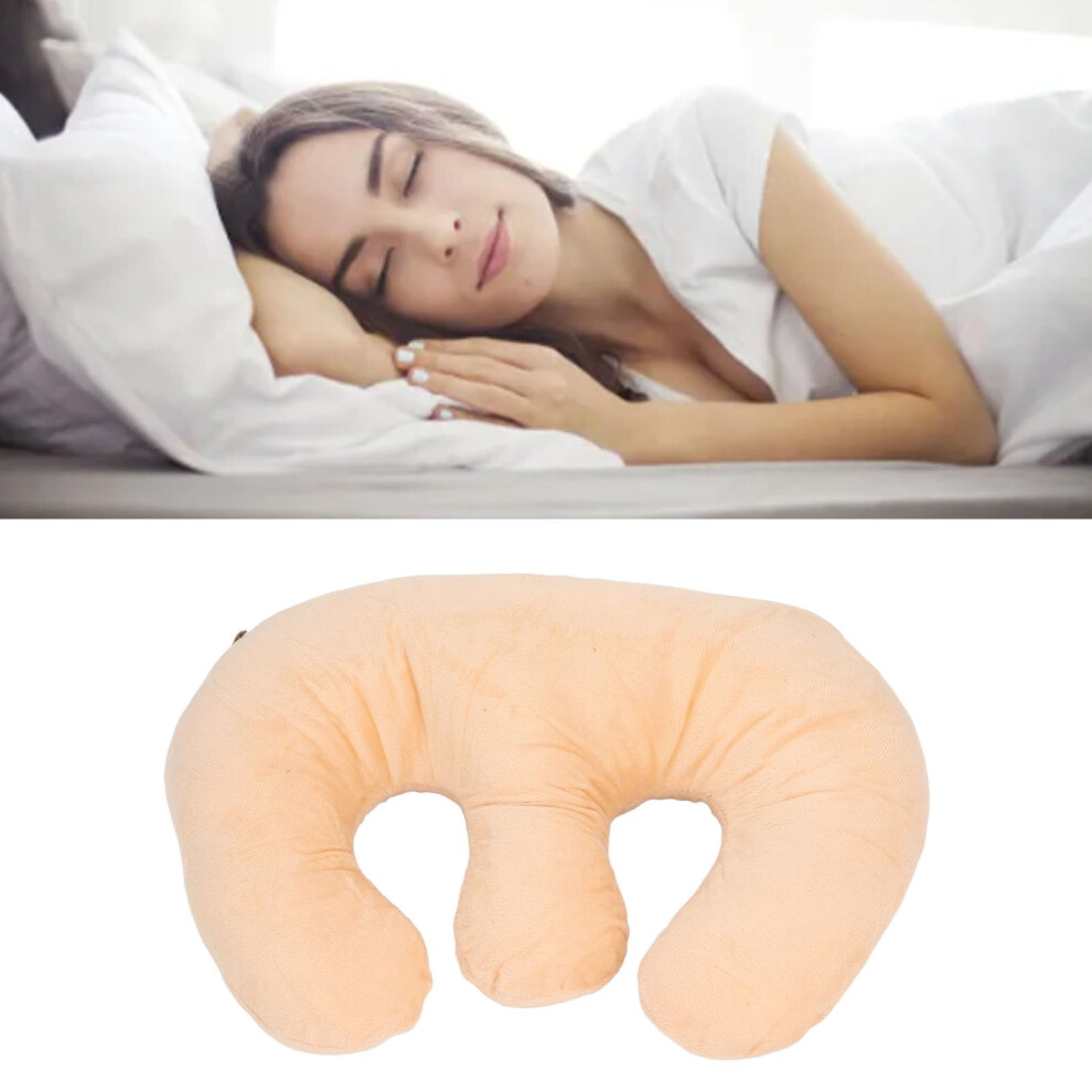 Breast Pillow with Removable Cushion Pad for Breastfeeding, Cotton Support Pillow for Sleeping and Massage
