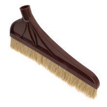 Broom Replacement Head with Thick Pig Bristles for Indoor Outdoor Floor and Gap Sweeping