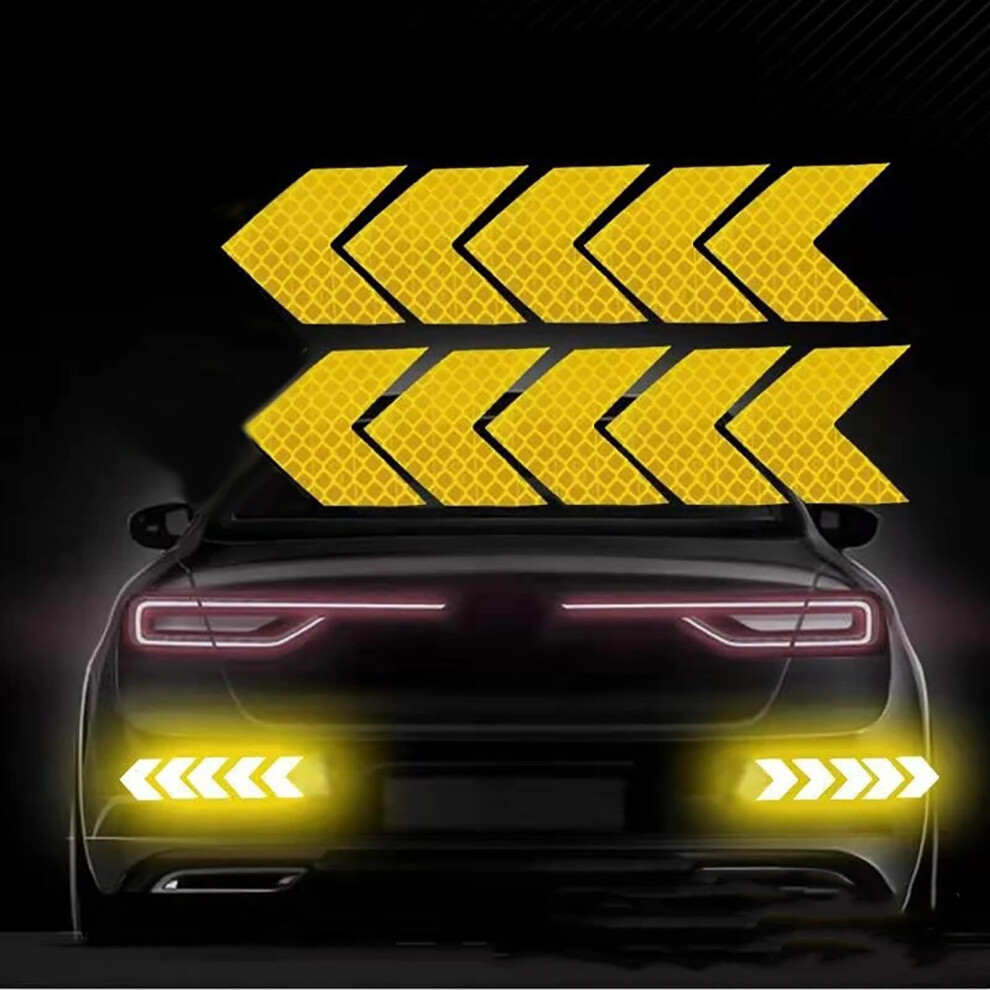 Reflective Safety Stickers For Cars, 10Pcs Visibility Waterproof Arrow Warning Decal Set Light 9001264928209