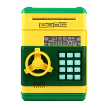 Kinderkluisjes, elektronische spaarpot met mini-geldautomaatfuncties, automatisch geldrolmechanisme, met wachtwoord beveiligde spaarbox, spraakfeed