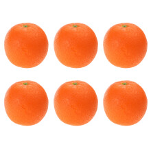 6Pcs Artificial Friut Realistic Fake Fruit Simulation-Orange A