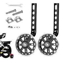 Stabilizers 1 Pair for Bike, Bicycle Training Wheels, Stabilisers, Black