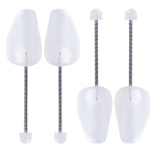 2 Pairs 27cm Black Adjustable Plastic Shoe Trees for Women, Spring Shoe Stretcher Shaper Support