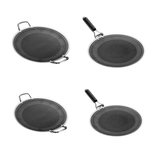 Stainsless Steels Bakings Pans Round BBQ-small Binaural model 1