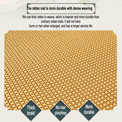 Bamboo Cooling Mattress Topper Foldable DoubleSided Summer Sleeping Mat for Bed 2x2.2m 2