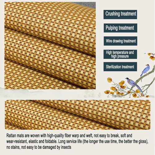 Bamboo Cooling Mattress Topper Foldable DoubleSided Summer Sleeping Mat for Bed 2x2.2m 1