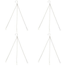 Stainless Steel Hanging Chains for Plants, 4 Pcs Heavy Duty Adjustable Hooks for Indoor Outdoor Use