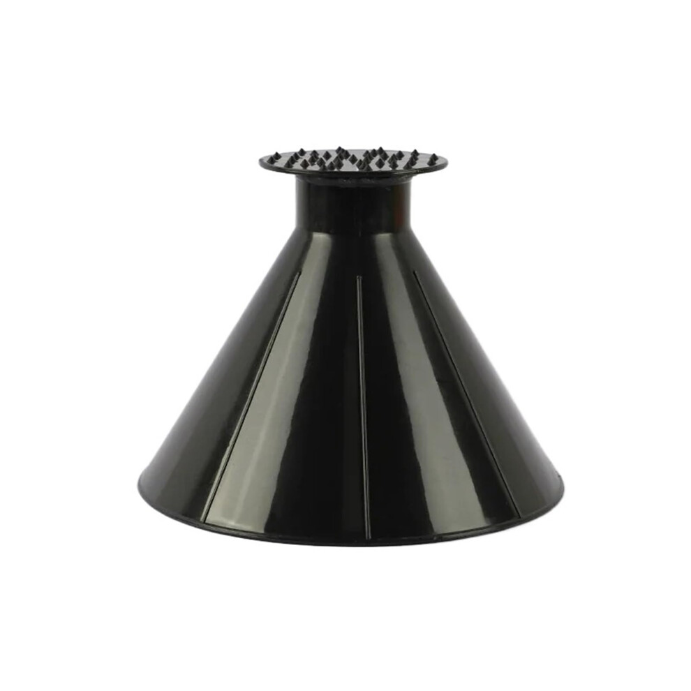 Ice Scraper And Snow Shovel For Car Windshield, Fast Snow Removal, Durable Cone Deicing (Black) Black 9189345585135