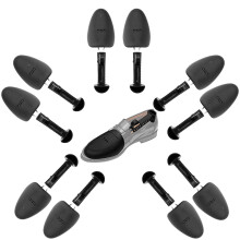 Adjustable Plastic Shoe Trees for Men Sneakers Travel Size Shape Maintenance 1 Pair Black