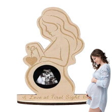 Wooden Baby First Scan Photo Frames Ultrasound Picture Frame Pregnancy Announcement Gift Baby Shower Sign Board Nursery Wall Decor