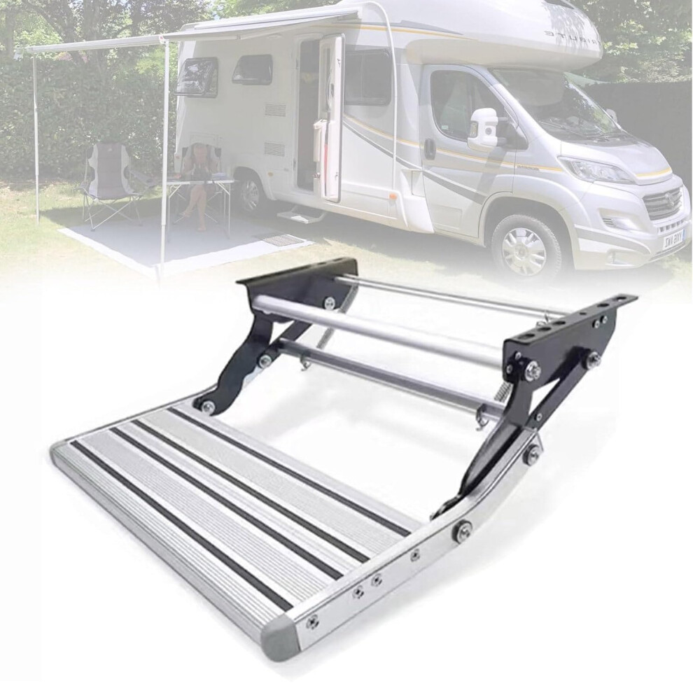 Rv Step Motorhome Foldable Drop Down Manual Electric With Led Antislip 440Lbs Capacity Light 9189345586040