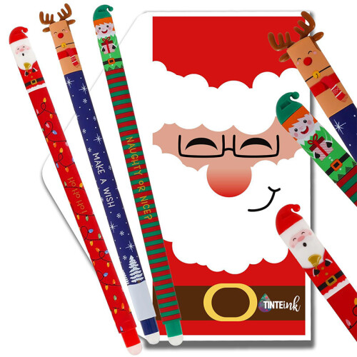 Weihnachts-Gelstifte-Set, radierbar, 3er-Pack 1
