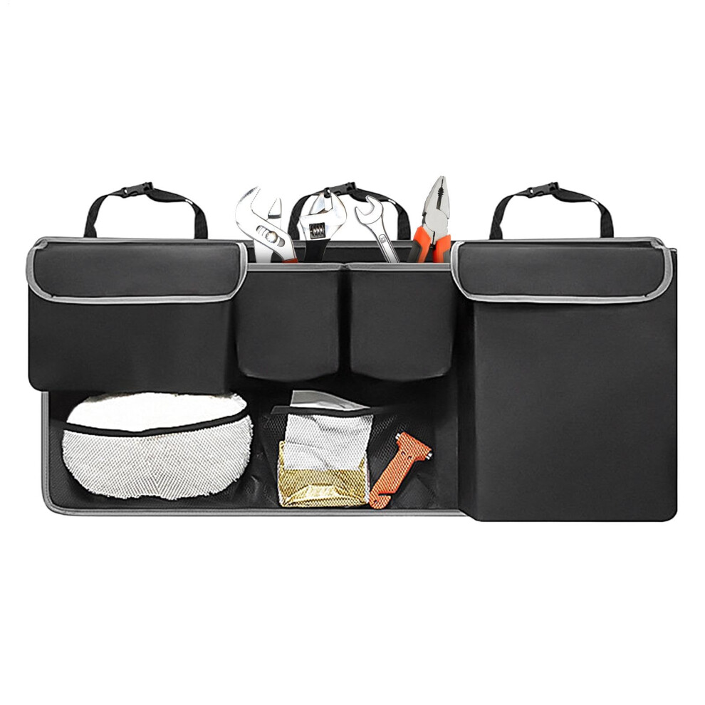 Car Trunk Organizer With Large Capacity, Foldable Waterproof Oxford Suv Storage Bag With Multi Pockets 9001264934217