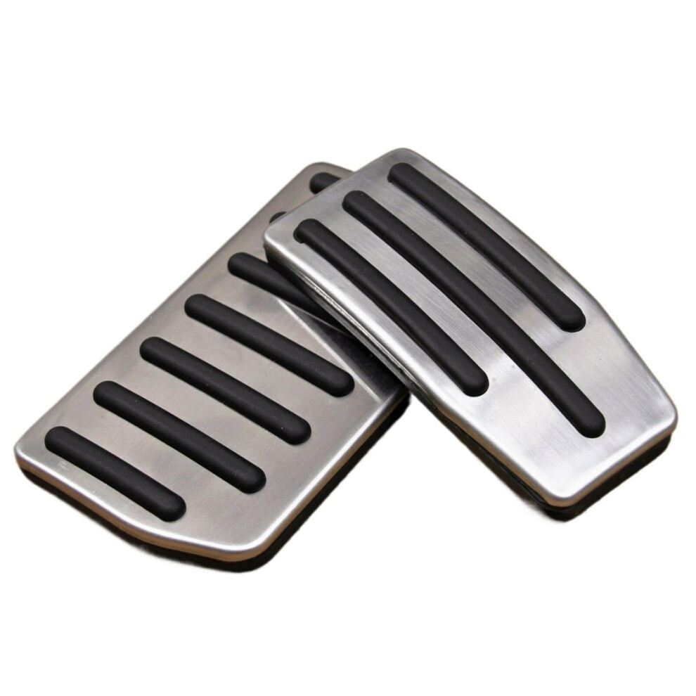 Stainless Steel No Drill Brake Gas Pedal Covers And Foot Rest Sporty Finish For Tesla Model S X 9426802814712