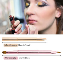 Udtrækkelige læbebørster, rejsebørste til læbestift, design med dobbelt ende til hurtig makeup og multifunktionel brug, velegnet til læbecreme,