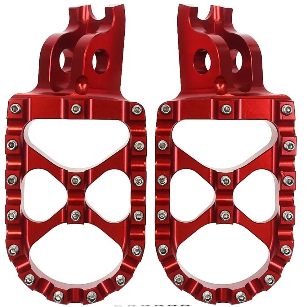 Motorcycle Foot Pegs For Honda Crf125 Crf1100, Aluminum Nonslip Footrests, Wide Support, Red 9119770700209
