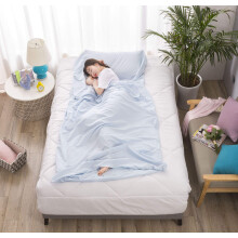 Cotton Sleeping Bag Liner Glacier Color 83 X 70.86 In Camping Travel Sheet for Youth Hostels Planes Trains Picnics