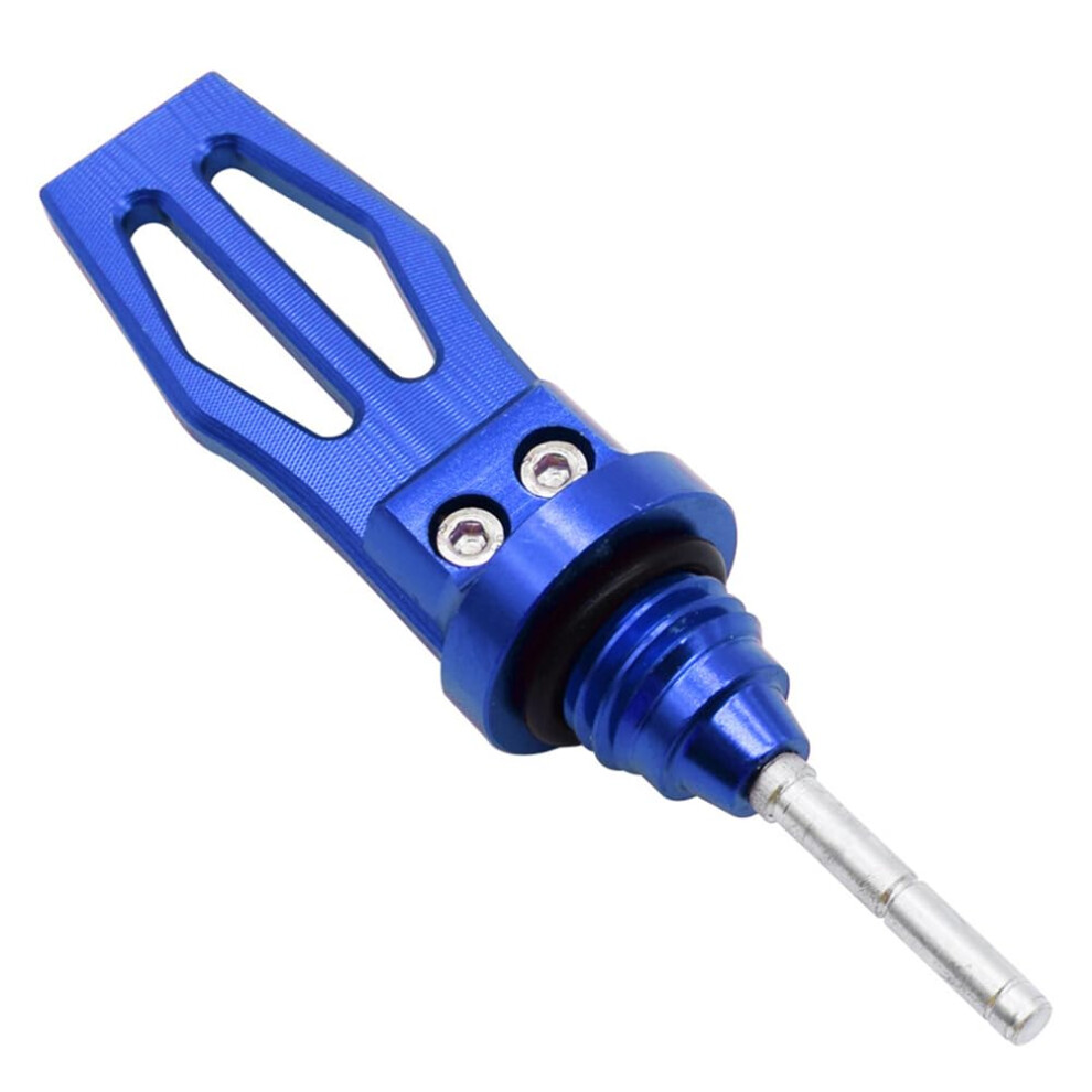 Universal Cnc Aluminum Motorcycle Oil Dipstick Cap Engine Oil Gauge Plug For Motorbike Atv Blue 9189345587054