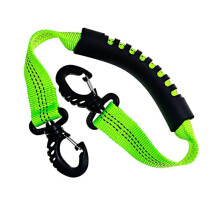 Reflective Ski Boot Carrier Strap with Buckles, Lightweight Shoulder Leash for Skating Gear, Green