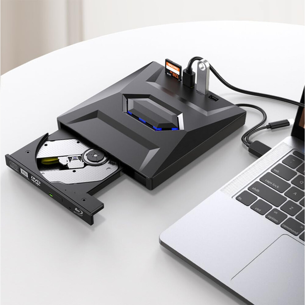 Usb 3.0 External 4In1 Bluray Writer Bdre Burner With Sd Card Reader, Usbc Usb 3.0, Windows, Linux, Macos 9119770700070
