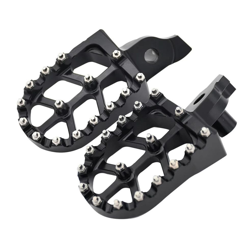 Aluminum Motorcycle Foot Pegs Antislip Wide Platform For Suzuki Rmz 250 450 20052009 Black 9426802815931