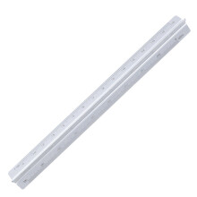 Règle à échelle triangulaire en alliage d'aluminium-argent 15cm