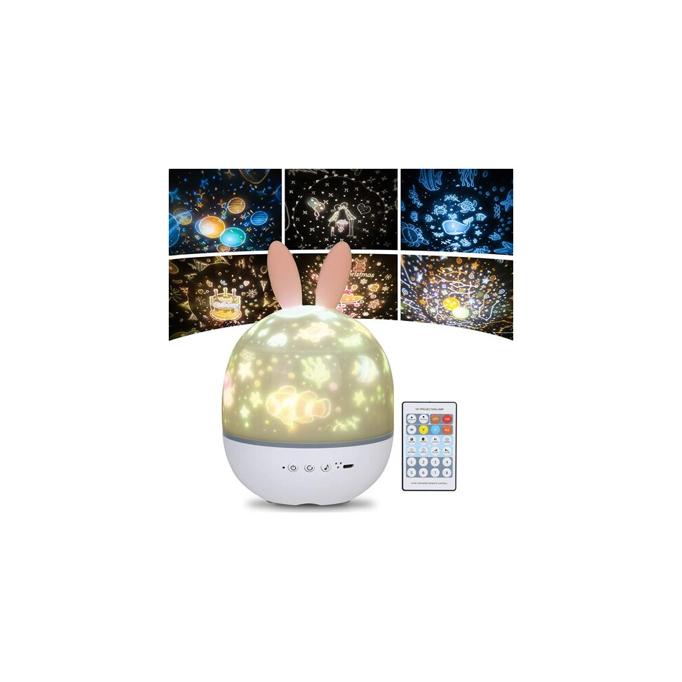 Celestial Dreamscape, Sensory Toys For Toddlers, Portable Baby Night Projector With Noise & Lullabies, 360 Rotation For Room Decor, Light/White