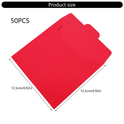 Enveloppes de CD de conception Portable, 50 pièces,-Rouge 2