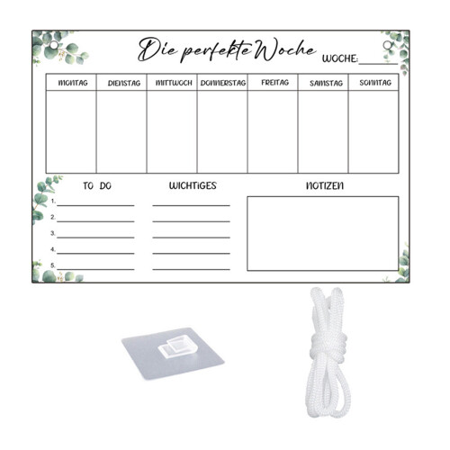 Erasable Clear Acrylic Weekly Planner Wall Mounted-TYU501