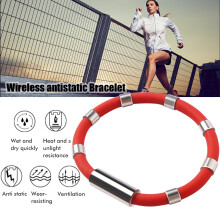 Melhore sua experiência esportiva com esta pulseira antiestática de silicone macia e confortável, fácil de usar e ideal para diversas atividades,