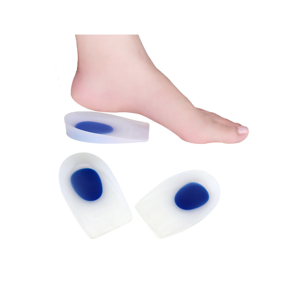 Silicone Gel Heel Pads, Plantar Fasciitis Inserts, Bone Spur Pain Relief, Gel Heel Cups With Shock Absorbing Heel Cushion Pads, Comfortable Design For