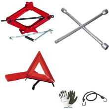 Car Emergency Kit for Seat Leon with 2 Ton Scissor Jack, Wheel Wrench and Safety Triangle