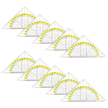 10 stuks Clear Set Vierkant met 180 graden gradenbogen-A