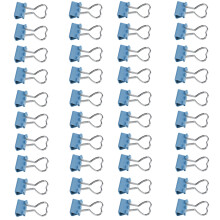 Clips métalliques pliables en forme de cœur, 40 pièces,-Bleu