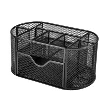 Planificateur de bureau vide moderne, plateau en métal à 9-Noir