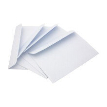 50 stuks documentenveloppen scheurbestendig wit gerecycled
