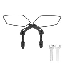 Clear Cycling Rear Reflector Handlebar Mounted 360Degree Rotating Adjustable Transparent Lens