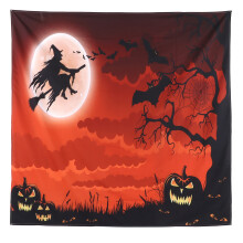 Gobeliny z tkaniny poliestrowej do dekoracji na Halloween, bogate kolory i artystyczny design, odpowiednie do dekoracji wewnątrz i na zewnątrz,