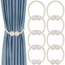 Eleganckie, perłowe, magnetyczne opaski do zasłon, nowoczesne rozwiązanie dla wszechstronnego designu