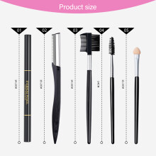 Glamour Essentials: Multifunctionele pincetset, draagbaar nylon etui voor snelle en gemakkelijke beauty-accessoires voor onderweg (6 stuks)