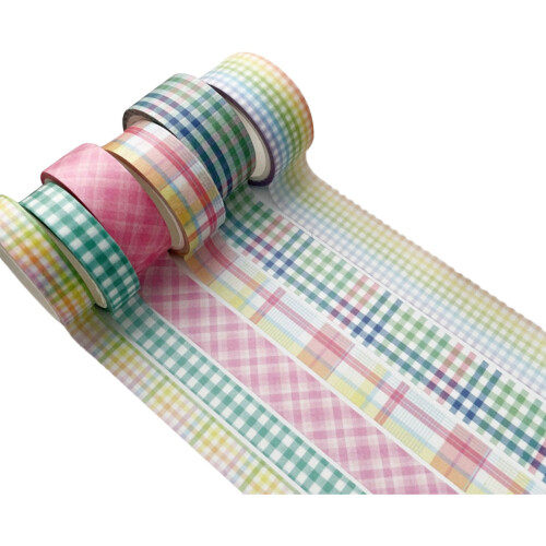 6Rolls Gridded Masking Tape Adhesive Decorative Tape for-R