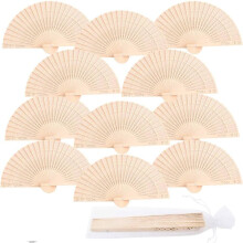 Sandelholz-Handfächer, wunderschön gestalteter, faltbarer Holzfächer, tragbar und elegant, ideal für Babypartys, Hochzeitsfeiern und als