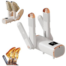 Electric Shoe and Boot Dryer with Timer, Foldable Dual Rack, Odor Eliminator for Wet Gear