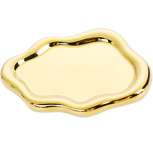 Creative Cloud Formed Ceramic Jewelry Tray Multifunctional-Gold